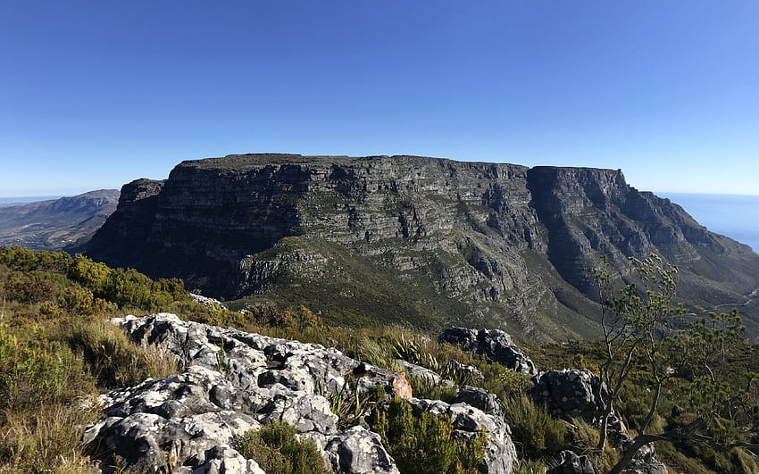 Table Mountain, céu, rochas, África do Sul, cidade do cabo papel de parede HD