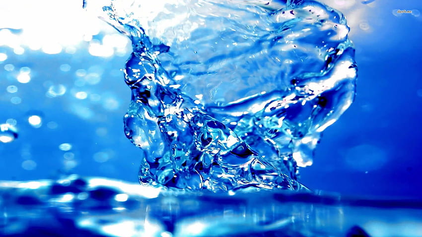 การค้นพบโลหะเหลวเพื่อทำให้น้ำมีพิษปลอดภัยและดื่มได้ Blue Liquid Metal วอลล์เปเปอร์ HD