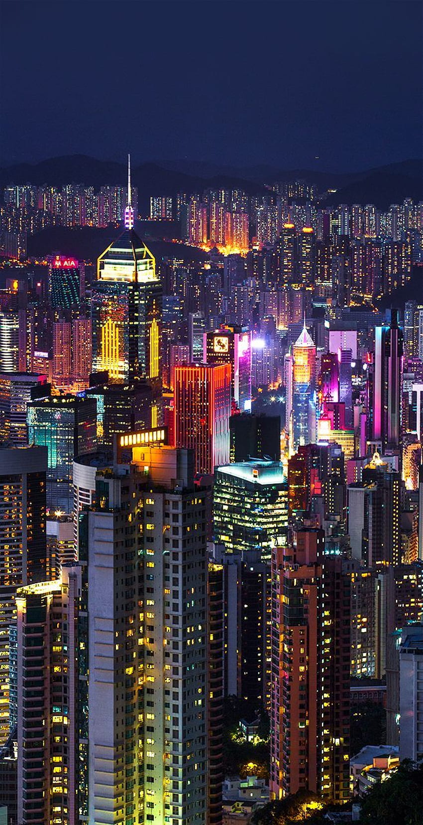 Hong Kong Print Hong Kong Skyline Hong Kong. Etsy. Światła miasta, estetyka miasta, miasto, noc Shenzhen Tapeta na telefon HD