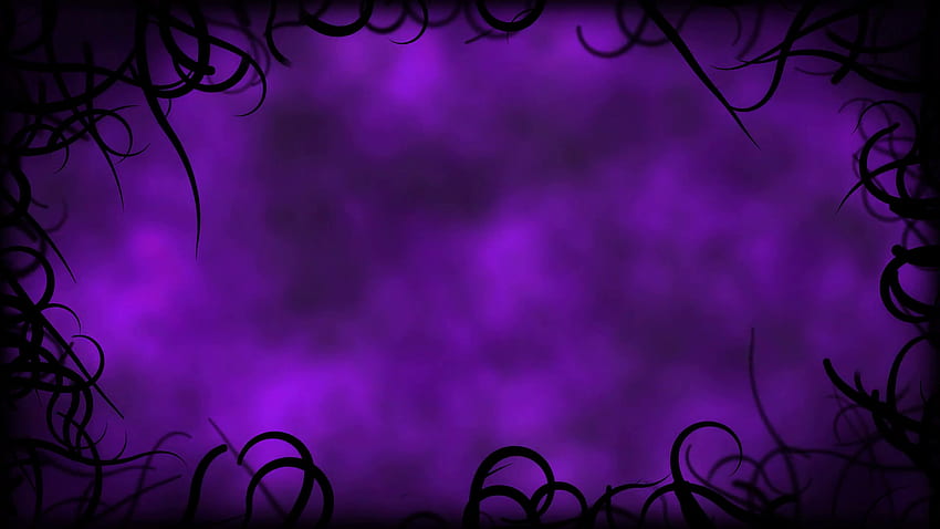 Black Vines Border Background Animation - Loop Purple Motion Background - VideoBlocks HD duvar kağıdı