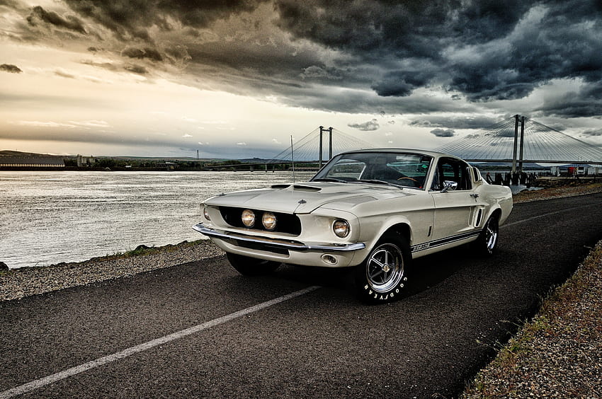 1967 Ford Mustang Shelby GT350, muscle car, on road HD wallpaper