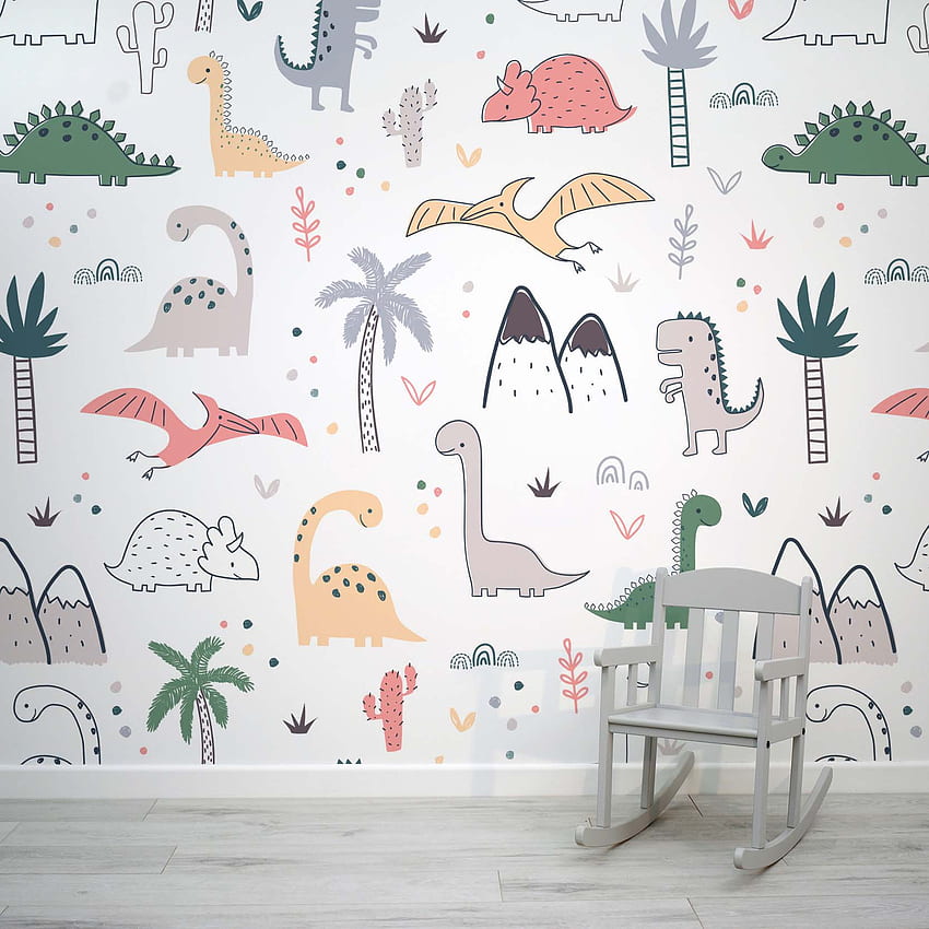 Children's Dinosaur Mural, Kids Dinosaur HD phone wallpaper