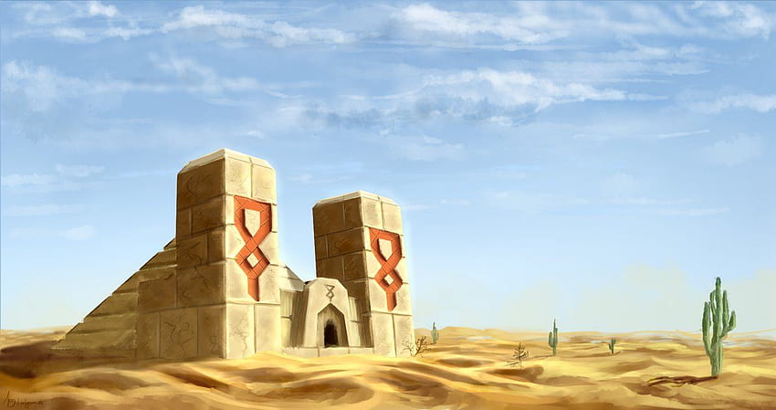 Templo del desierto de Minecraft fondo de pantalla