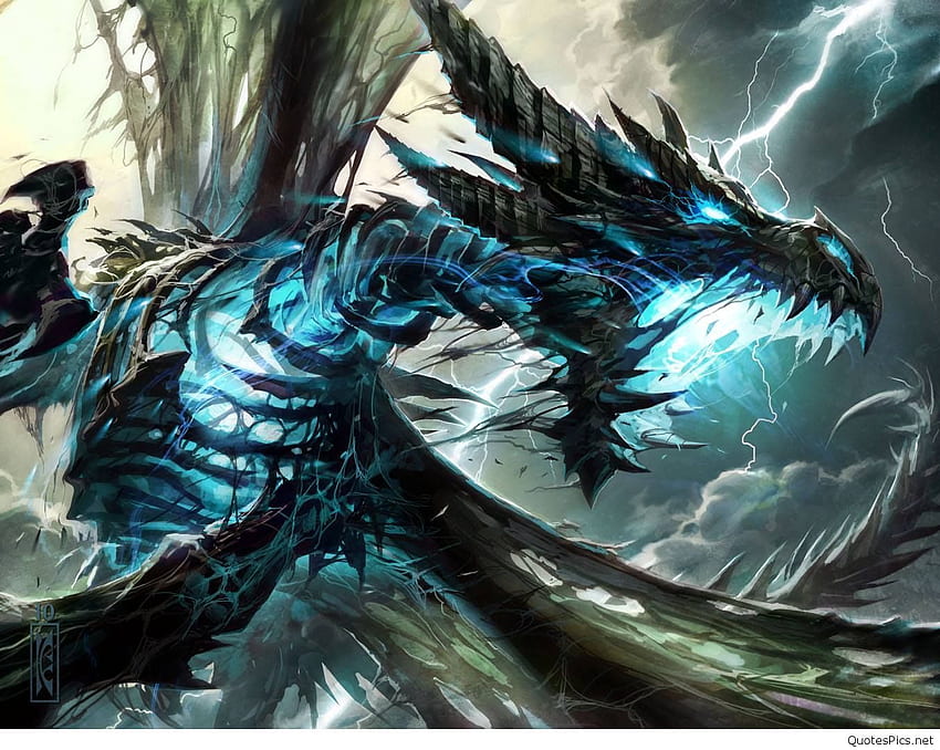 Blue Lightning Dragon - Светкавични дракони - & фон, Червена синя светкавица HD тапет