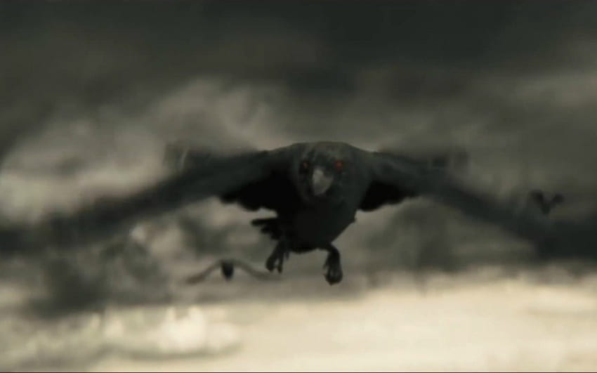 creepy raven, smoke, raven, creep, cloud HD wallpaper