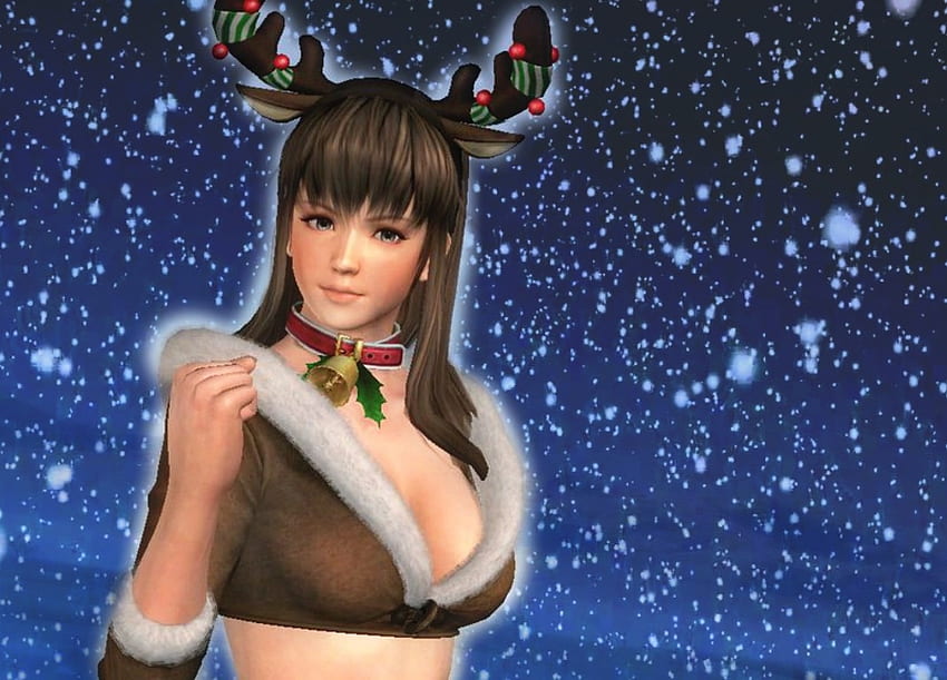 Hitomi, Cold, Cute, Pretty, Karate, Doa5, Winter, Ice, Christmas, Snow HD wallpaper