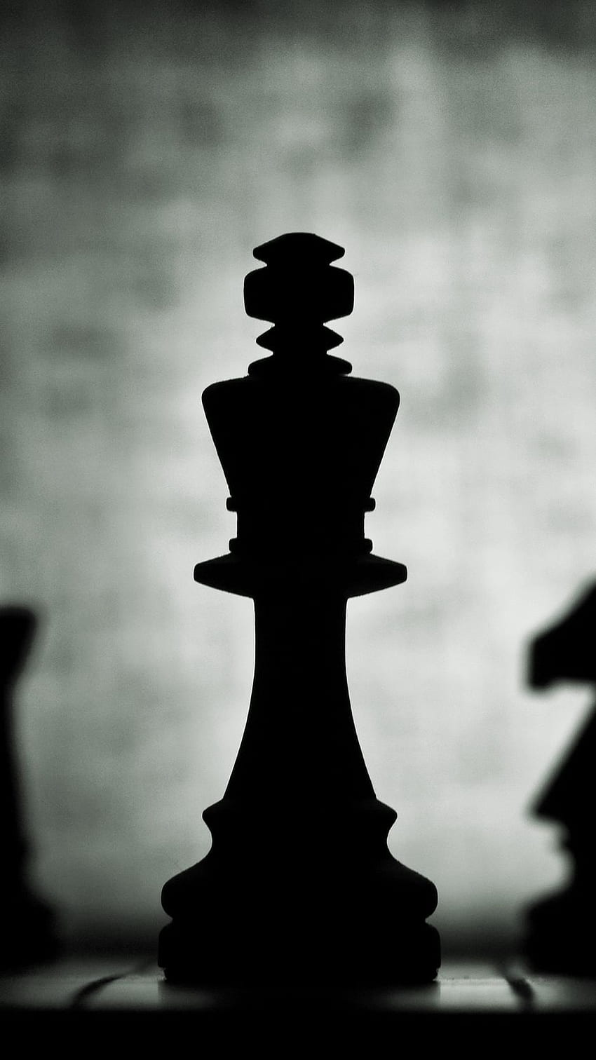 chess, figures, dark, game, king, Black King Chess Piece HD phone wallpaper