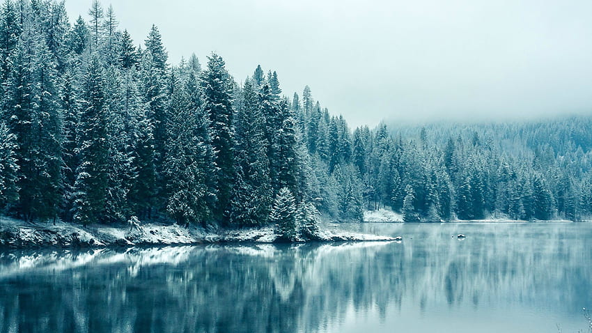 winter, Nature, Water, Snow / and Mobile Background, Winter Water HD wallpaper