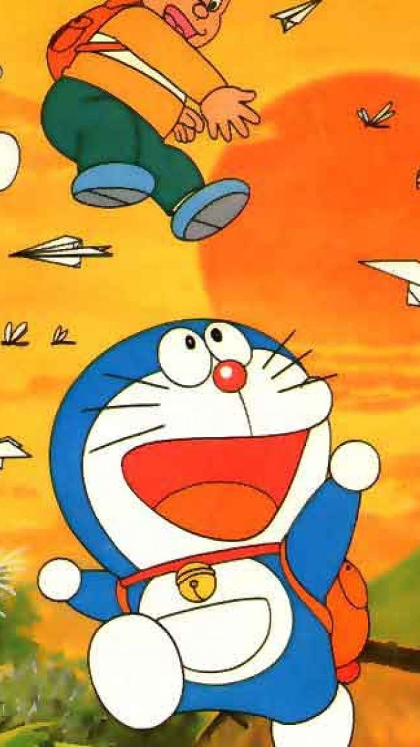 Shinchan And Doraemon, Sunset, Background HD phone wallpaper | Pxfuel