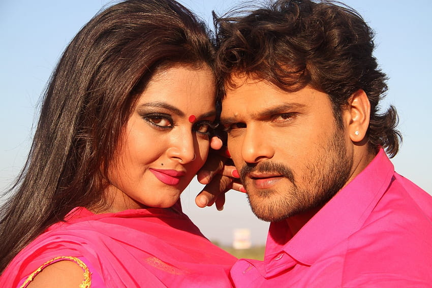 Kajal Raghwani, coppia, Dabang Aashiq, film Bhojpuri Sfondo HD