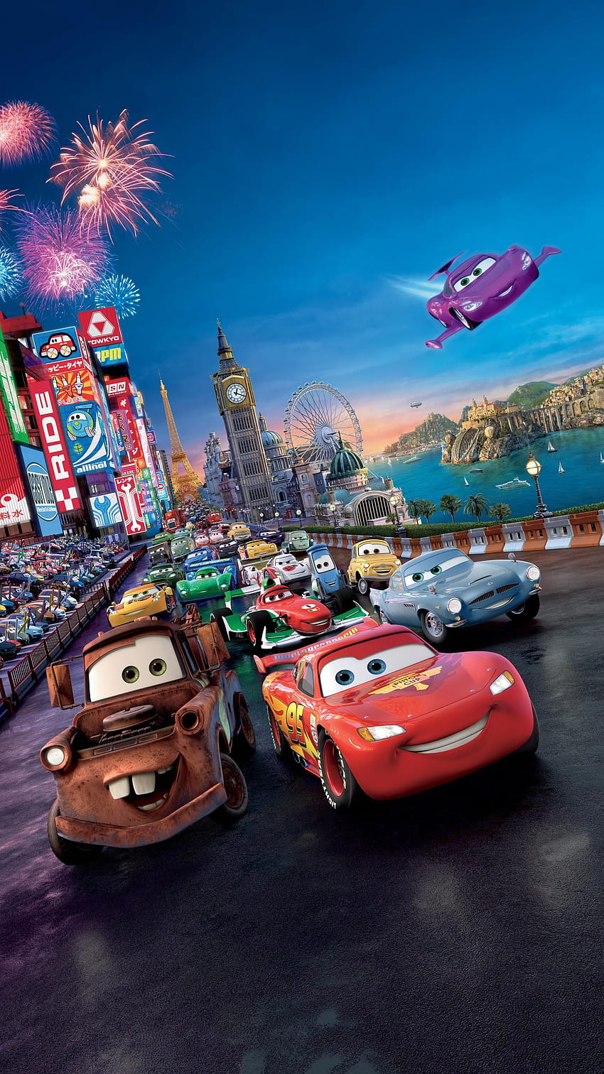 Auta 2 (2011) Telefon . Filmomania. Samochody Disneya, Samochody Disneya, Disney, Auta Disney Pixar 2 Tapeta na telefon HD