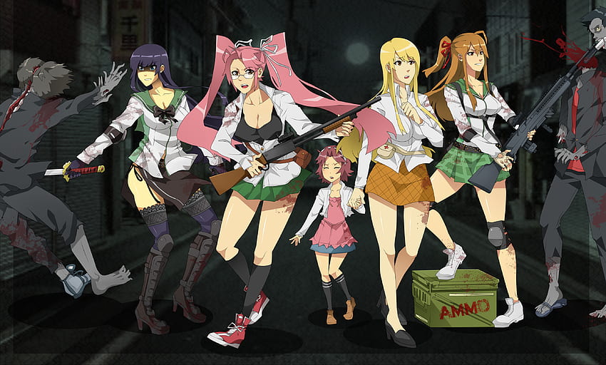 High school of the dead girl anime wallpaper, 1755x2560, 621235