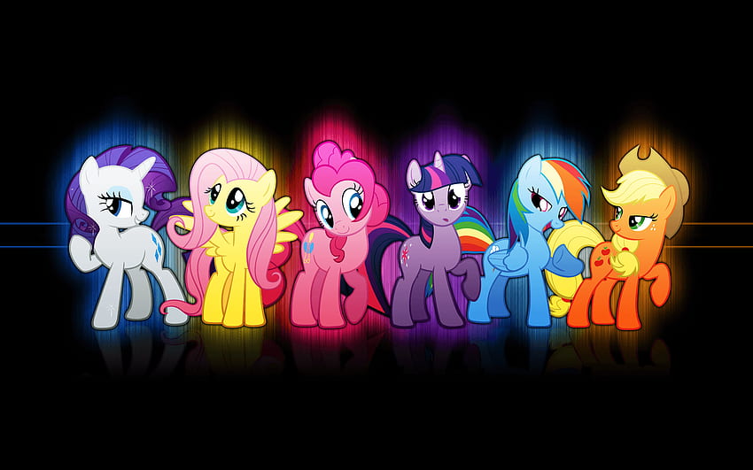 The Mane 6 Full and Background, Big My Little Pony HD тапет