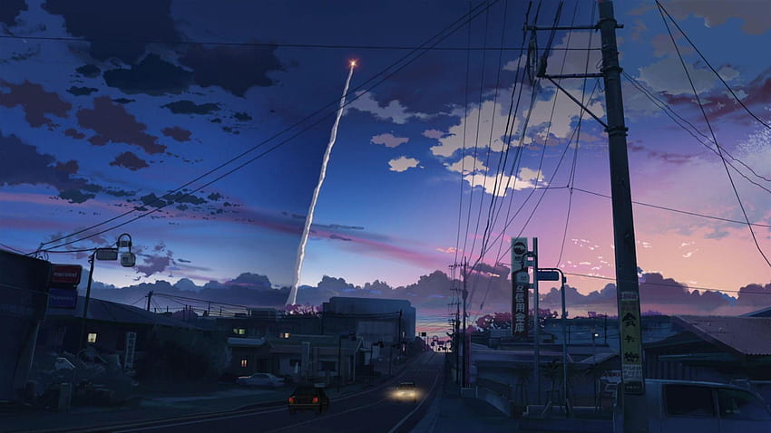 Chill Anime City, Chill Anime City Ästhetik HD-Hintergrundbild