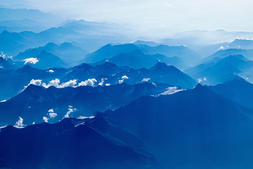 Природа, Небе, Планини, Облаци, Гледка отгоре, Мъгла HD тапет