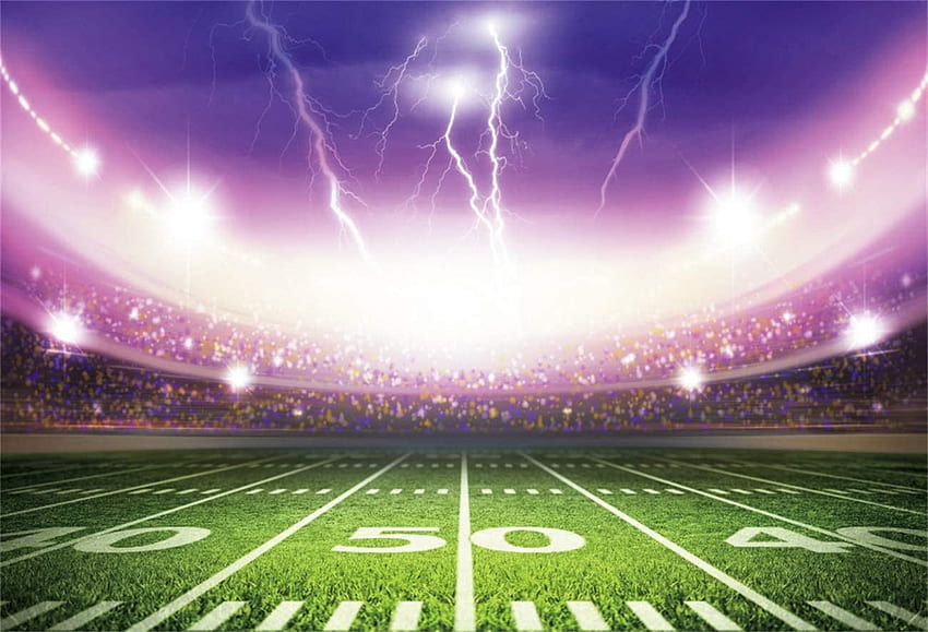 YEELE Football Stadium Backdrop ft Football Field Under Lightening graphy Background Super Bowl Party Sport Theme Rugby Match Team Game booth Prop Digital : Camera & , American Football Stadium HD wallpaper