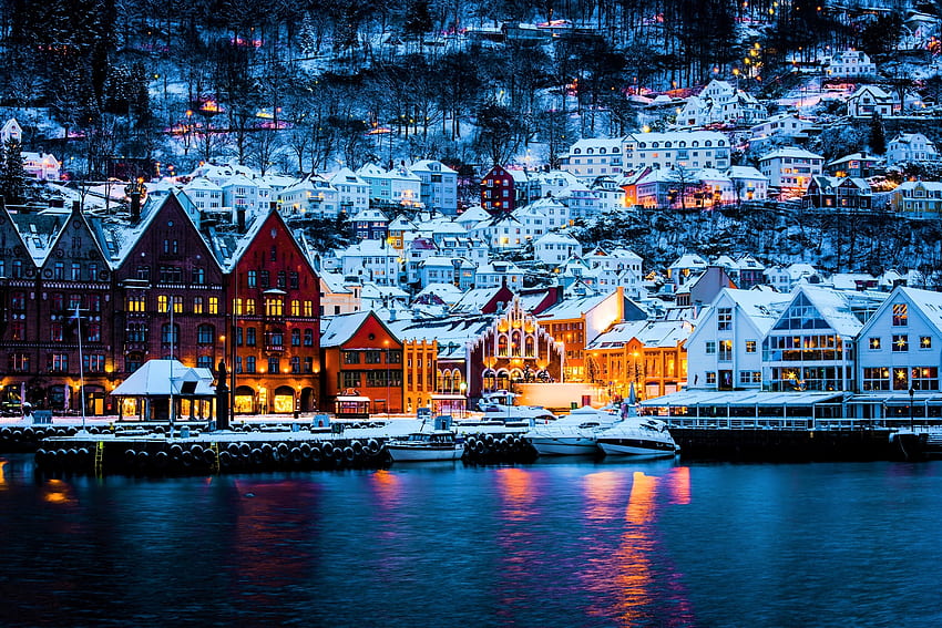 Bergen - Norwegia, Kota, Norwegia, Bergen, Eropa Wallpaper HD