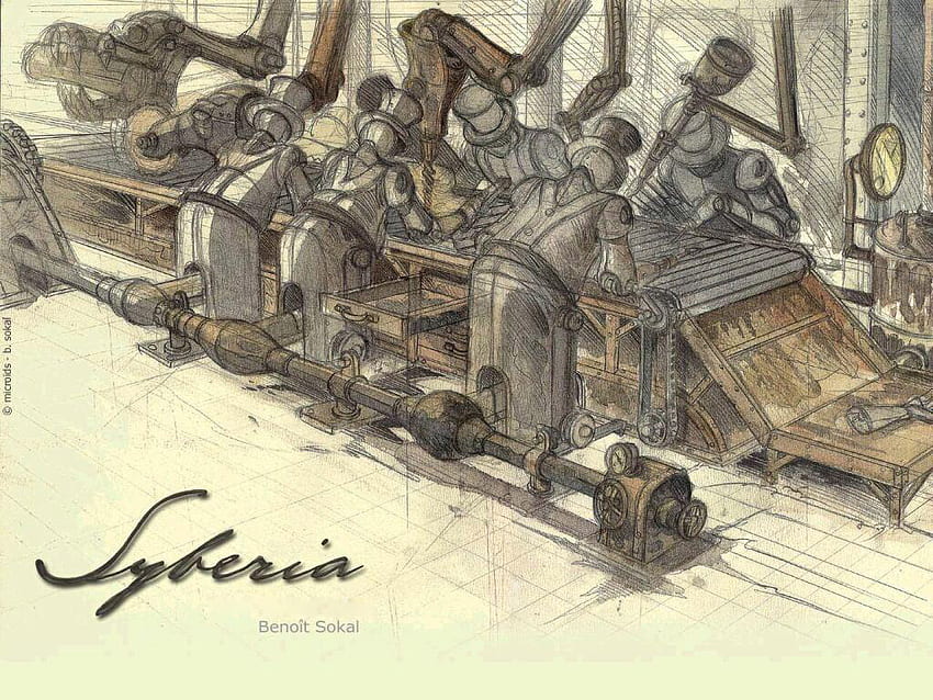 Syberia, factory, automatons, puzzle HD wallpaper