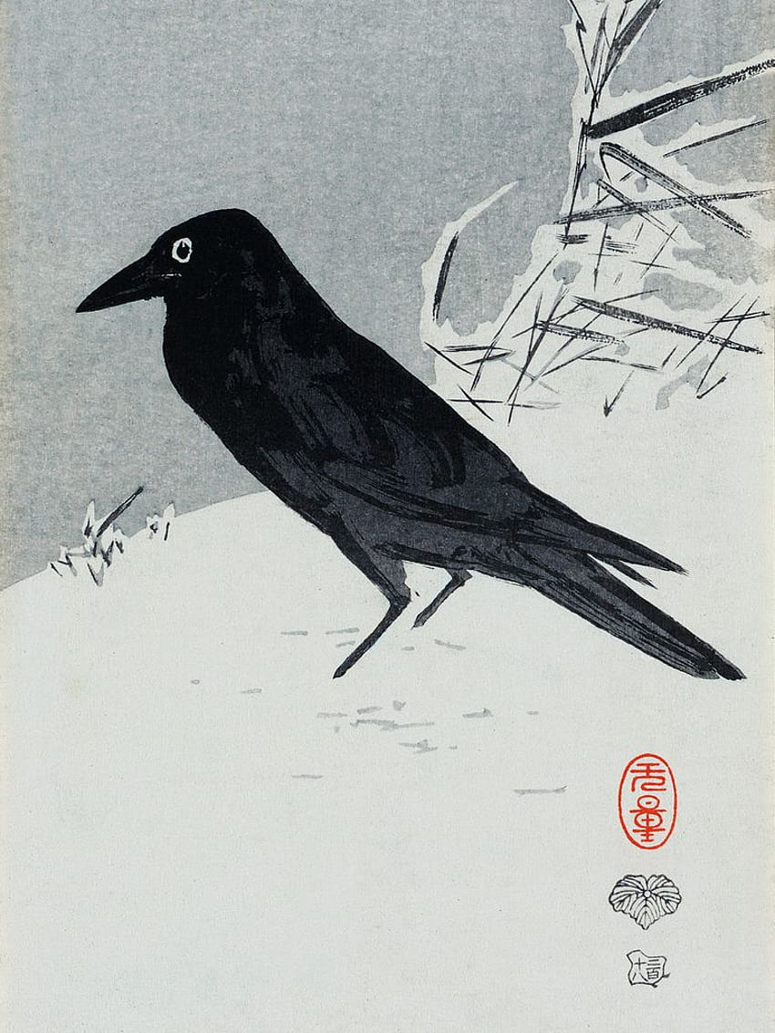 Най-доброто в света от ukiyoe и - Flickr Hive Mind, Японско изкуство за птици HD тапет за телефон