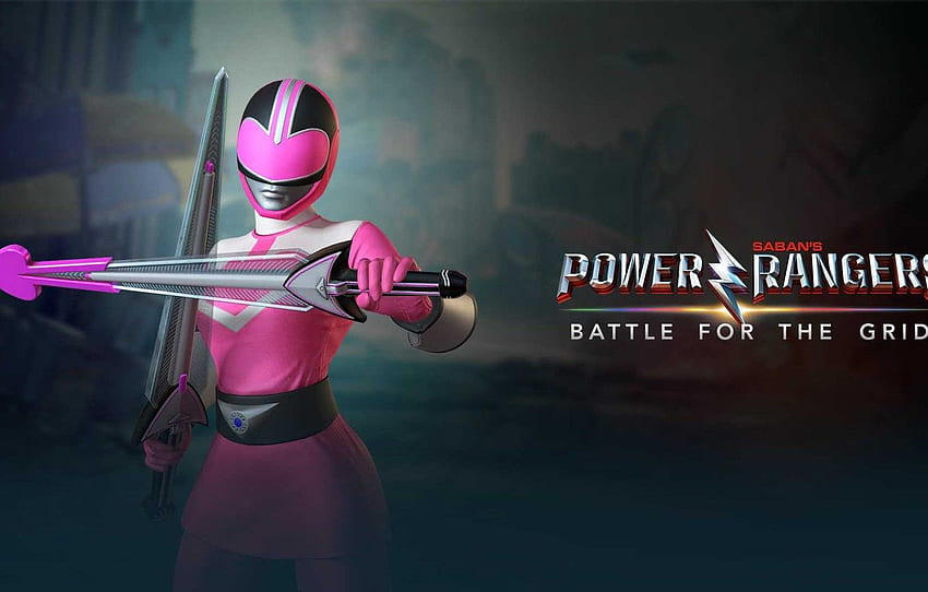 game, weapon, pink, warrior, swords, Power Rangers, Jen Scotts, Time Force, nWay, Power Rangers: Battle for the Grid for , section игры HD wallpaper