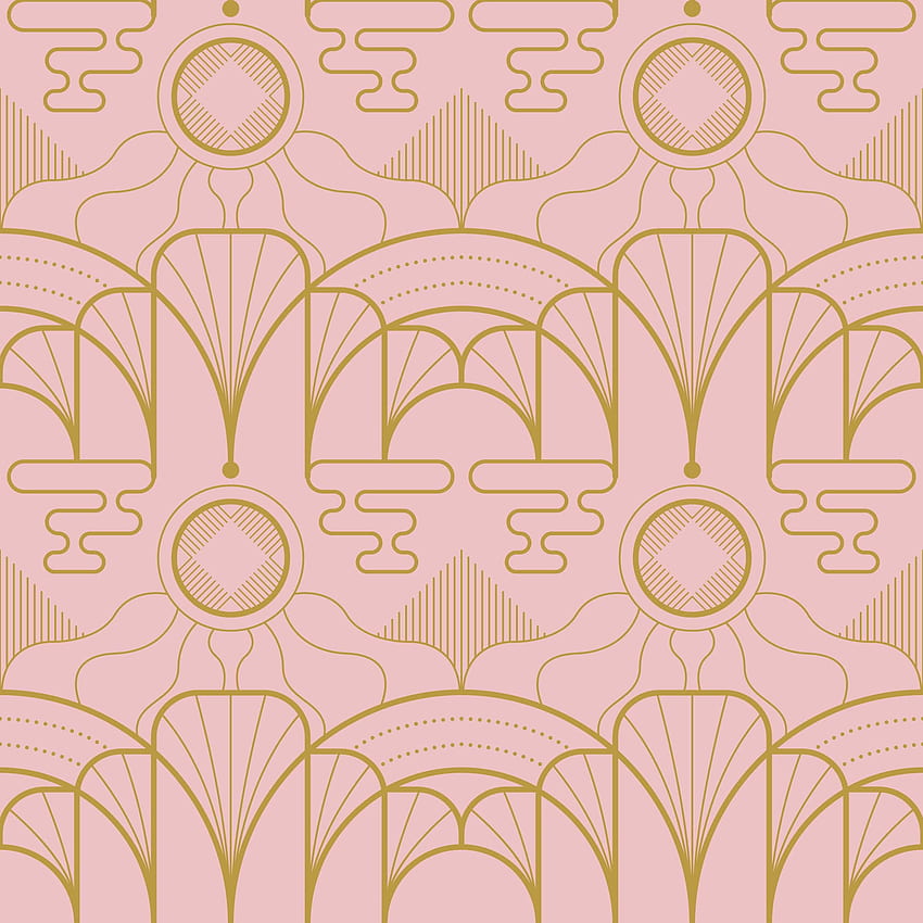 Pink Art Deco Peel And Stick Or Non Pasted HD phone wallpaper