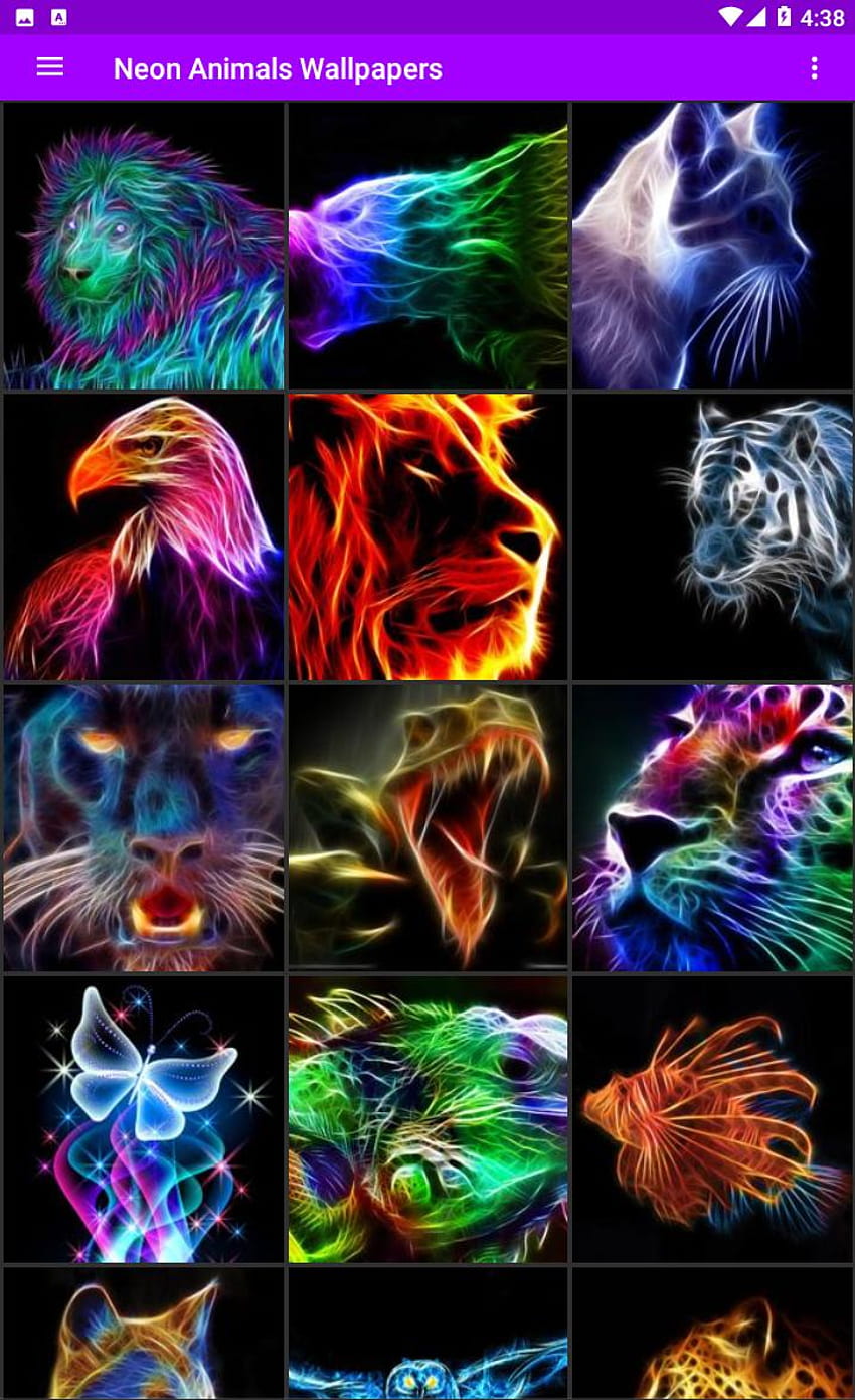 Neon Animals Wallpapers by hachtiwallp  Android Apps  AppAgg
