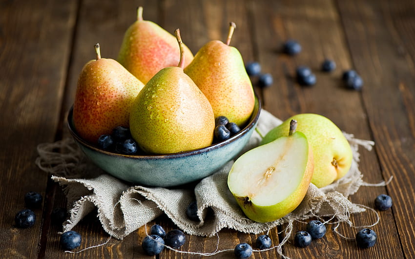 Fruits, Food, Pears, Still Life HD wallpaper