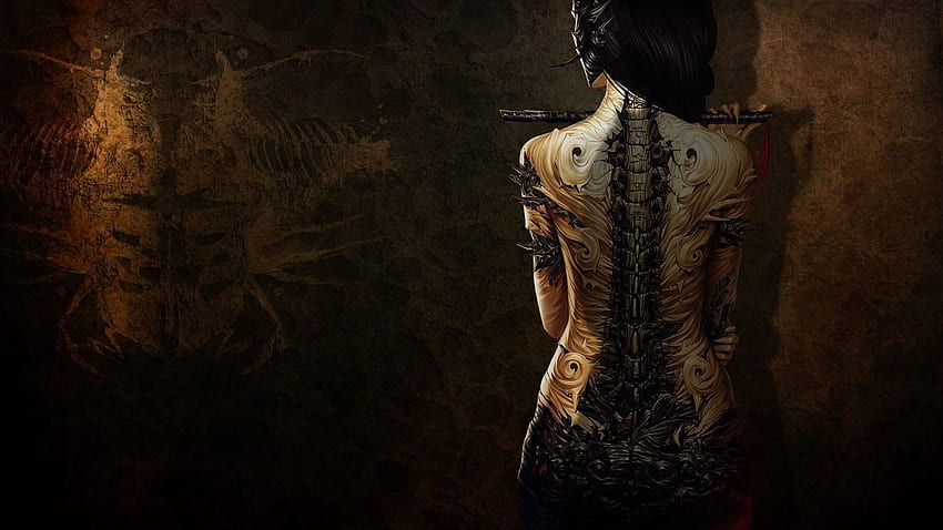 3D Girl With Tattoo . 3D and Abstract, Steampunk HD wallpaper | Pxfuel