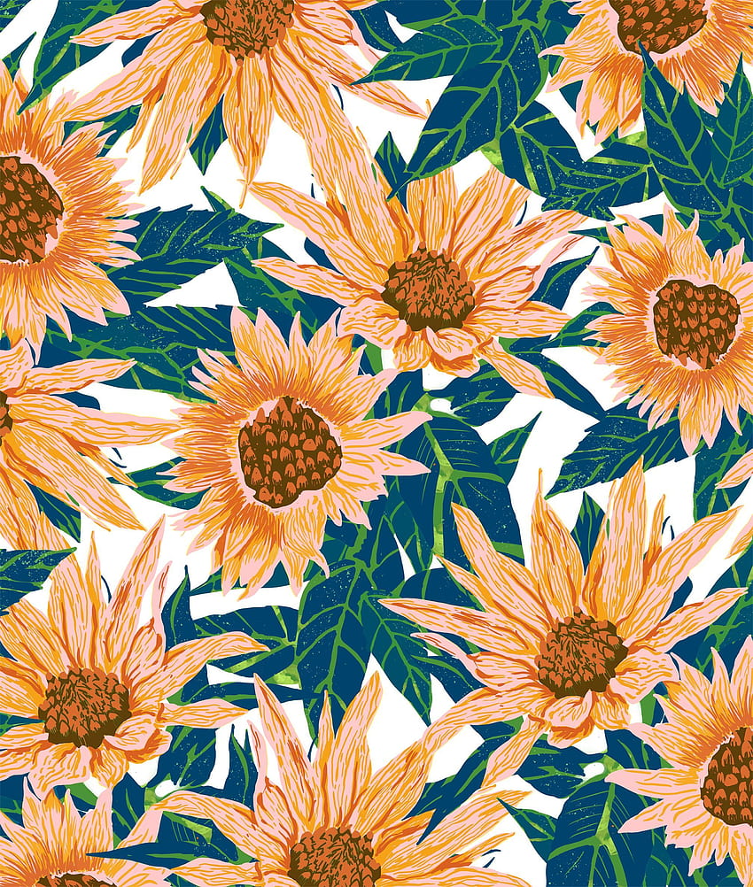 Oranges® in 2020. Sunflower illustration, Sunflower, Abstract Sunflower HD phone wallpaper