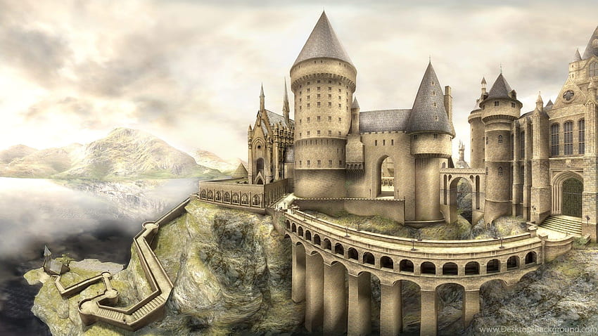 Fondo superiore del castello di Hogwarts, castello di Harry Potter Sfondo HD