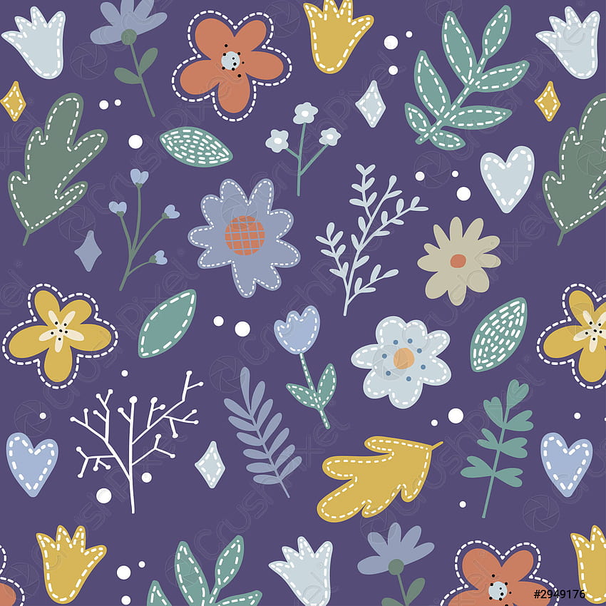 Seamless vector floral Decorative vintage pattern in classic style, Retro Floral HD phone wallpaper
