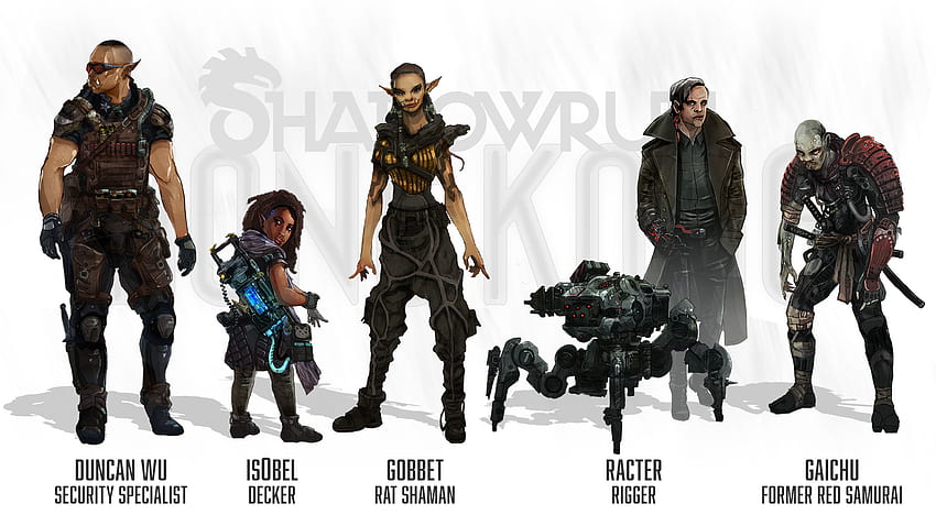 Shadowrun: Hong Kong - Full crew lineup : shadowrunreturns HD wallpaper