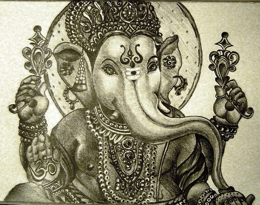 Хиндуистки бог Ганеш Роялти индийски, индуски слон HD тапет