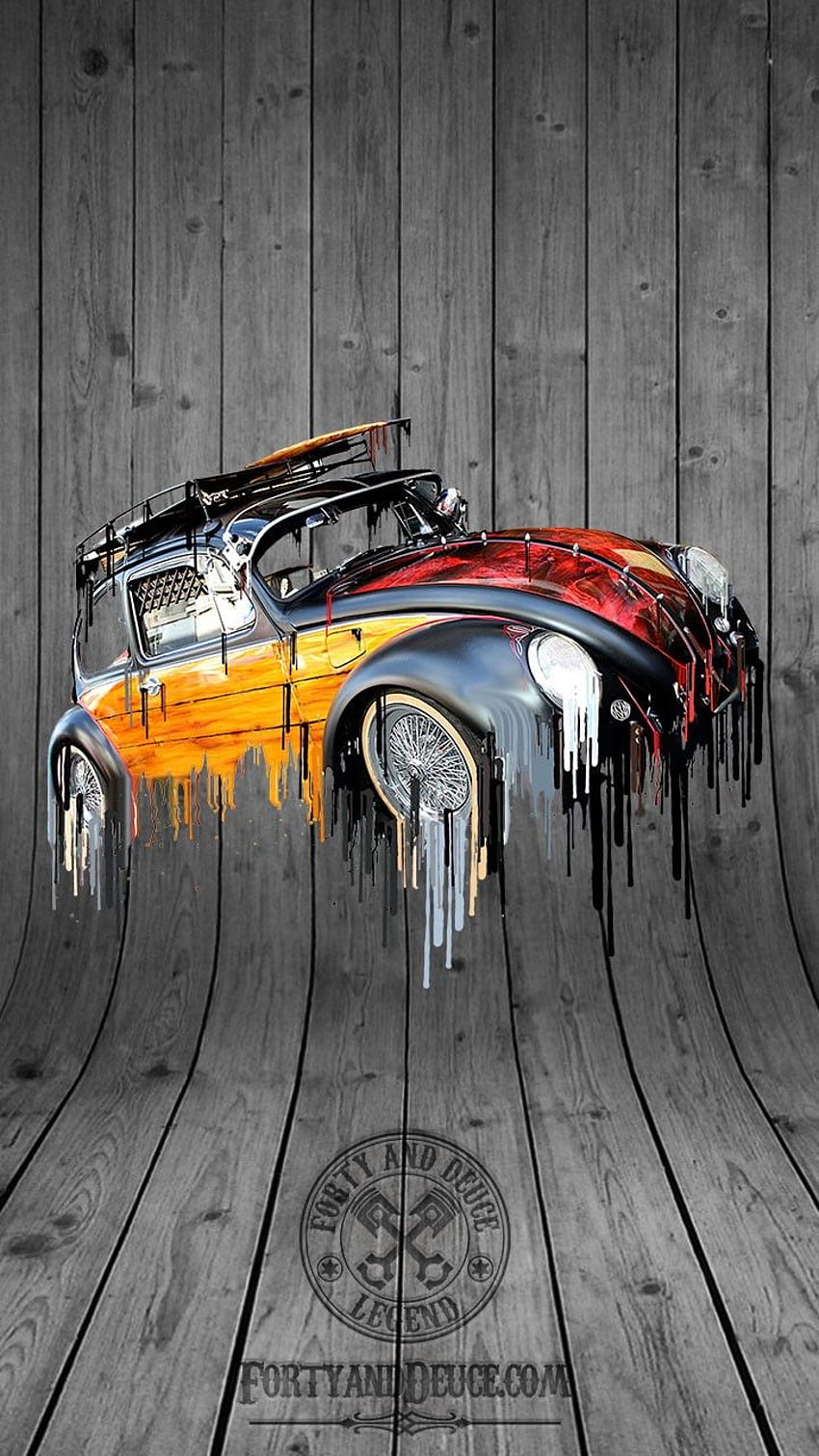 VW Beetle DRIPPIN' WITH AWESOMENESS iPhone 및 Android, Vw 버그 HD 전화 배경 화면