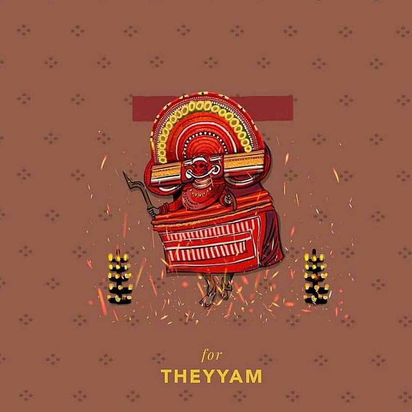 ムチロットゥ・アンマ。 アート, 版画, アートワーク, Theyyam HD電話の壁紙