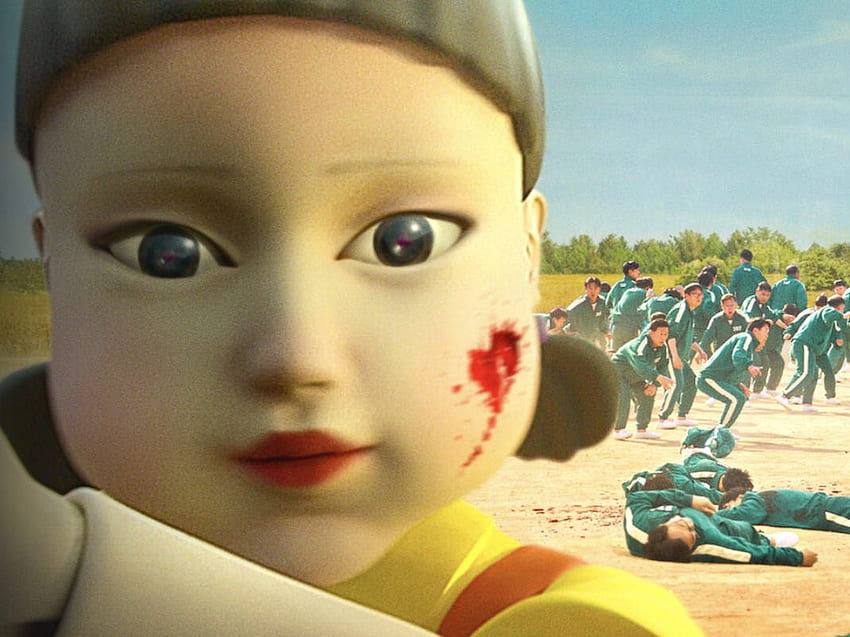 Squid Game ': la vidéo TikTok de Fan Made Robot Girl devient virale, Sparks Meme, Squid Game Guards Fond d'écran HD
