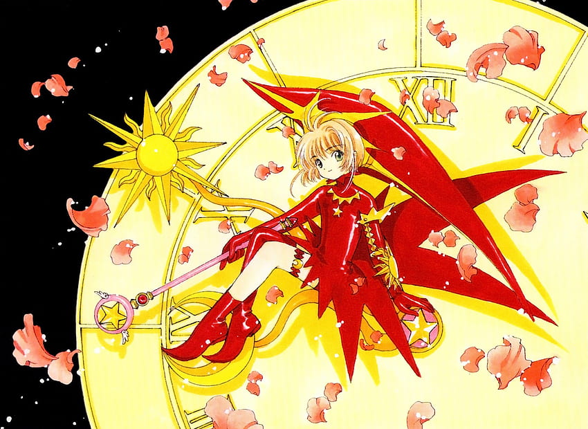 Der neue Anführer, Anführer, rot, gelb, Sakura HD-Hintergrundbild