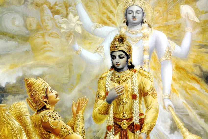 Signore Krsna Arjuna. Krishna Arjun, Krishna e Arjun Sfondo HD