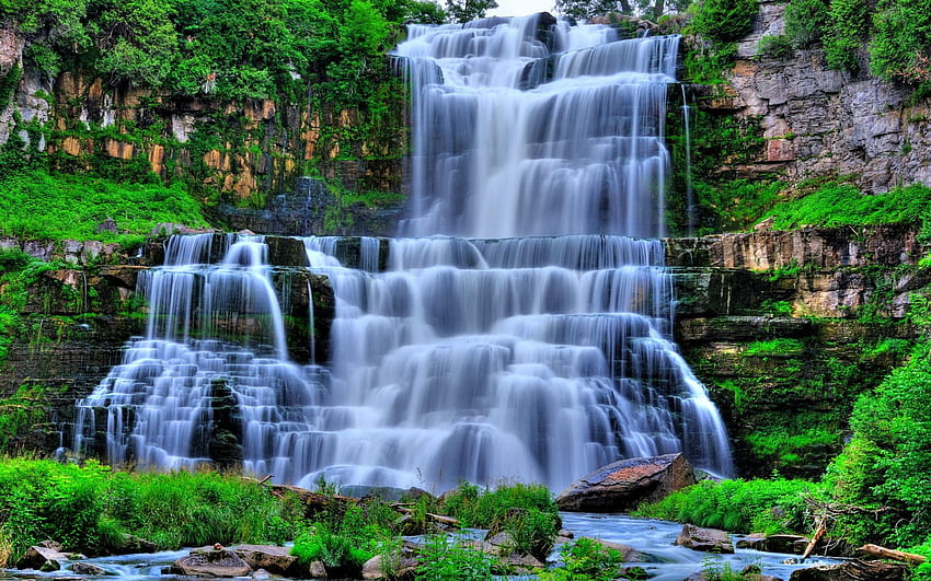 most beautiful waterfalls in the world - Waterfall scenery, Natural waterfalls, Waterfall, Waterfall Landscape HD wallpaper