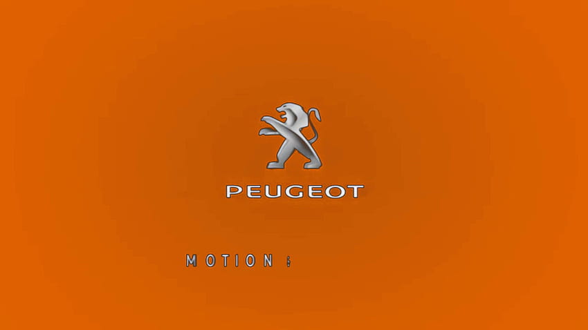Peugeot Logo in Orange Effect HD wallpaper