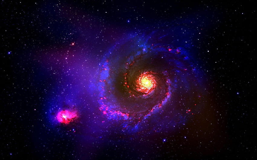 Sci Fi Science Fiction Galaktyka Gwiazdy Mgławica Kolor Pył Przestrzeń kosmiczna Wszechświat Tapeta HD