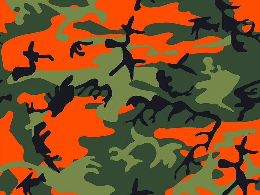 Orange Camo For iPhone, Green Camouflage HD wallpaper