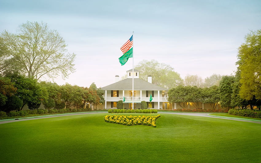Augusta Narodowy. Clubhouse Augusta National , Augusta National i Augusta Georgia, pole golfowe Augusta National Tapeta HD