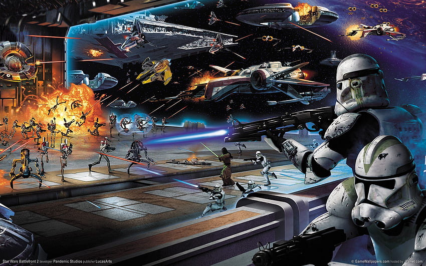 Star Wars: Battlefront II and Background, Classic Star Wars HD wallpaper