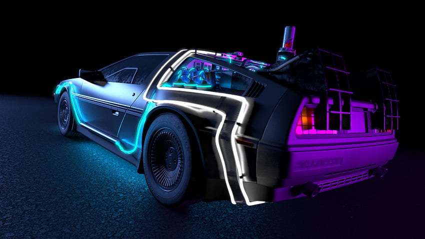 Back To The Future - Back To The Future Car ,, Minimalist Back To the Future HD wallpaper