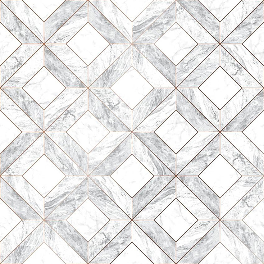 Sample Marble Marquetry in White and Rose Gold from the Stra – BURKE DECOR, Rose Gold Black Marble HD phone wallpaper
