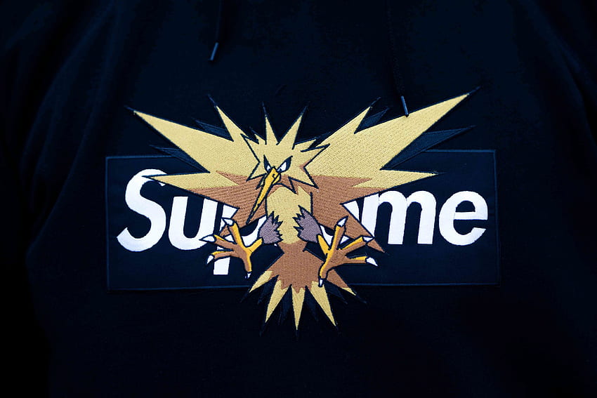 Zapdos Supreme embroidered hoodie. Custom apparel, Pokemon Supreme HD wallpaper