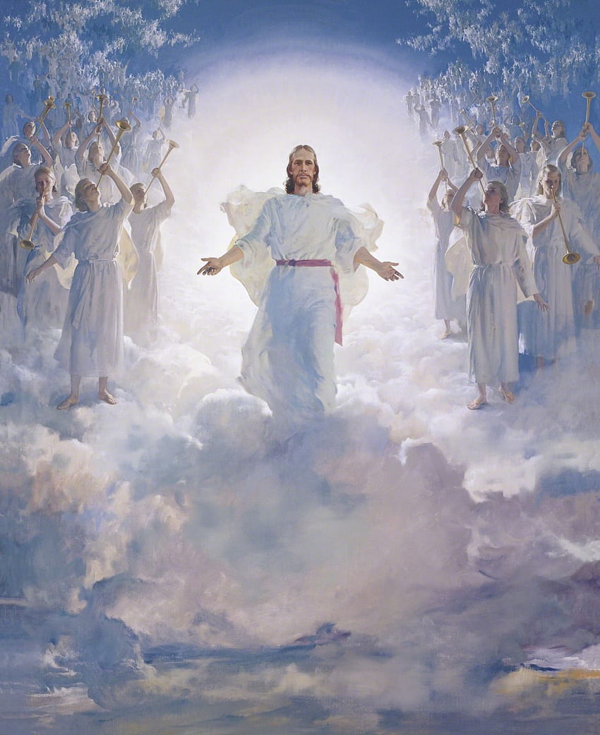 Jesus In Heaven, LDS iPhone HD phone wallpaper