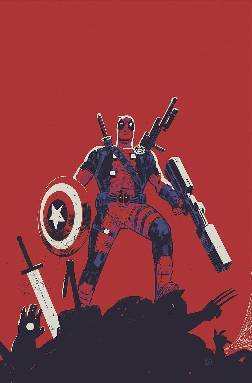 Deadpool Kills The Marvel Universe again (カバー B マイケル・ウォルシュ)。 マーベル、デッドプール アート、マーベル コミック キャラクター、デッドプールと死 HD電話の壁紙