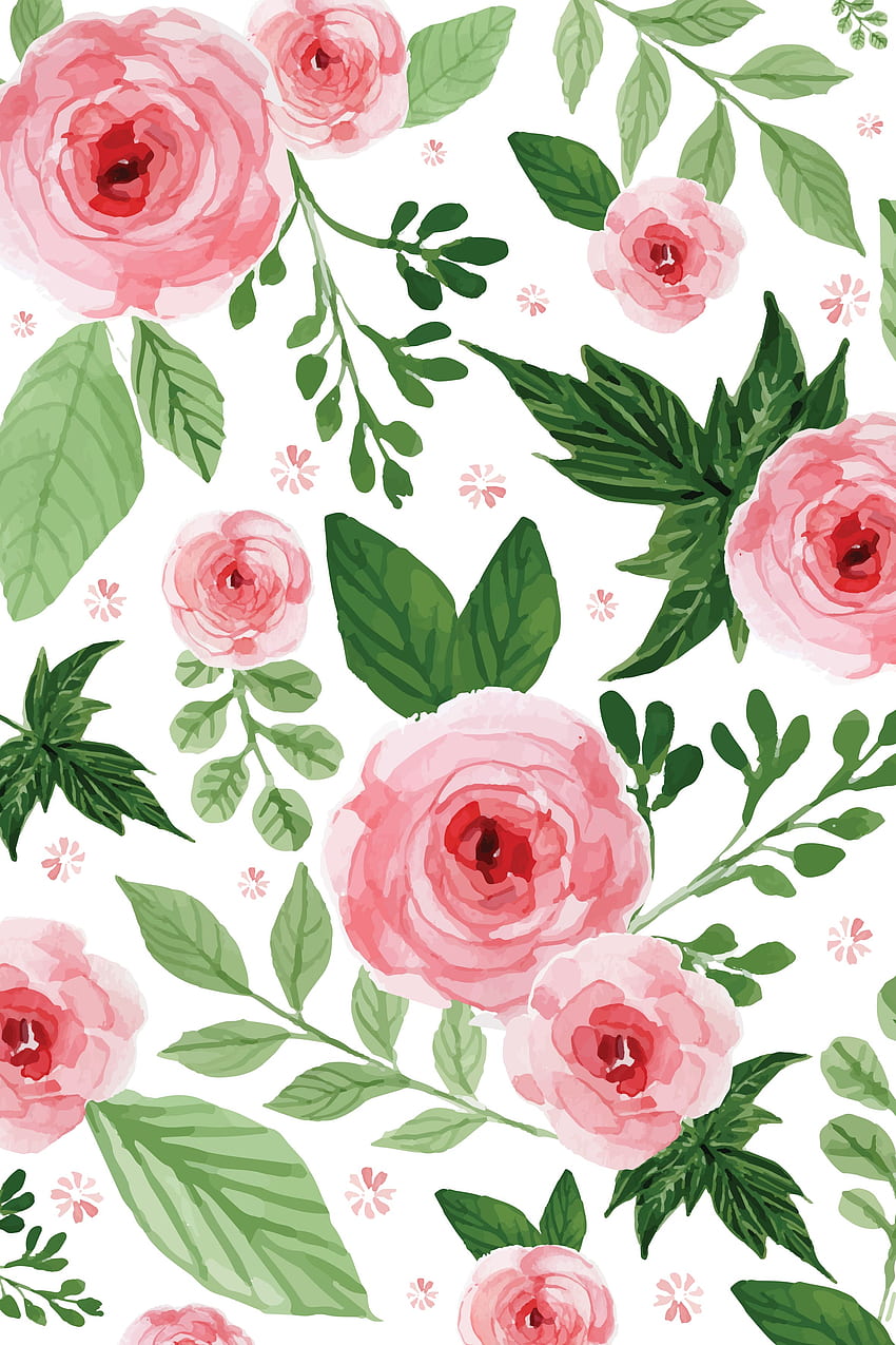 Flowers. Flower background , Flower drawing, Flower print pattern HD phone wallpaper